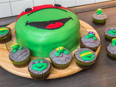 Ninja Turtles Torte mit Esspapier-Foto und Wunschtext