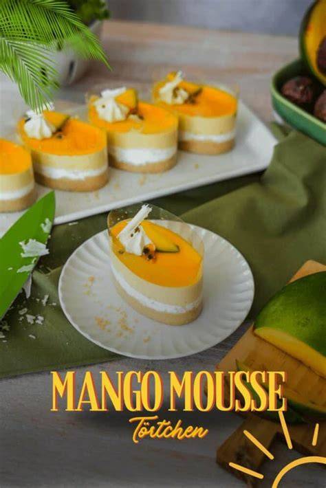 No-Bake Mango Mousse Törtchen - frisch und sommerlich