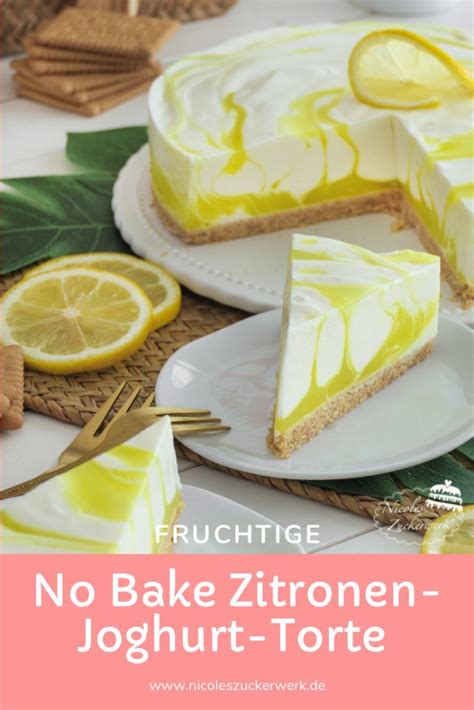No-Bake-Variante der Zitronen-Joghurt-Torte