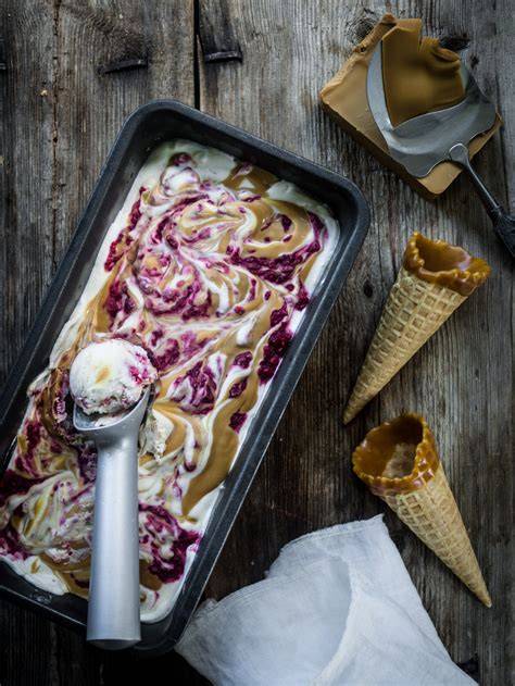 No-churn Eis im Gefrierbehälter