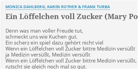 Notenblatt-Ausschnitt „Ein Löffelchen voll Zucker“ mit Silhouette einer Gouvernante