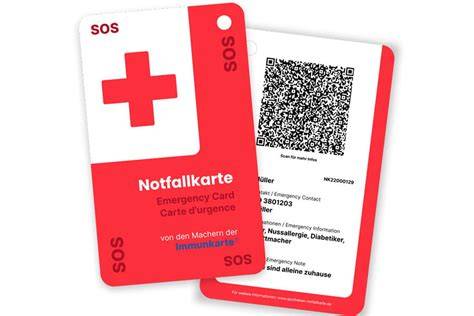 Notfallkarte bei Diabetes und Hypoglykämie-Set