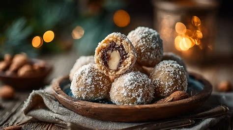 Nougat Kugeln als Geschenk verpackt