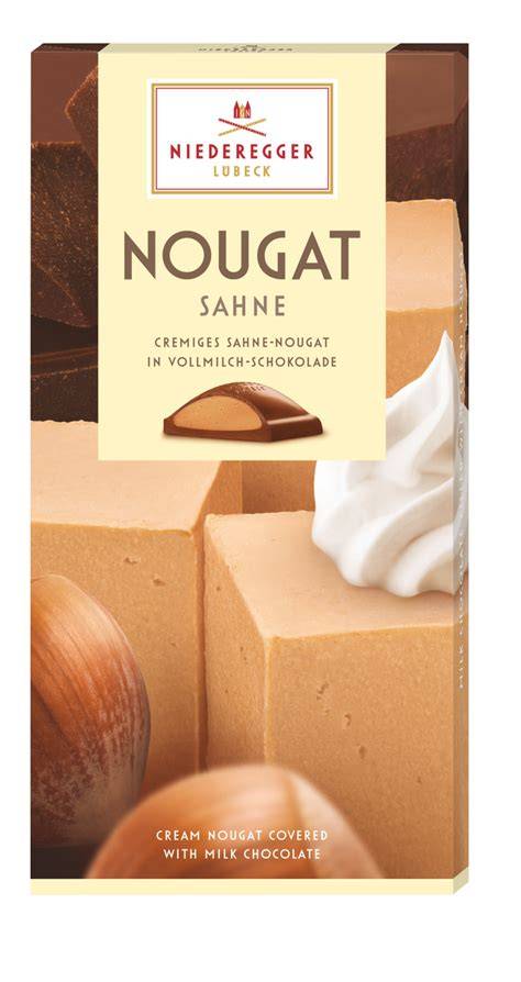 Nougat Pralinen und Tafeln