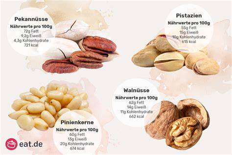 Nougat mit verschiedenen Nussarten