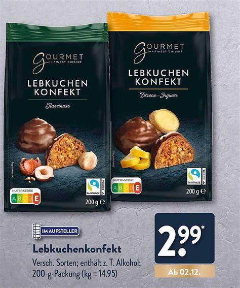 Nougat und Konfekt Varianten bei ALDI