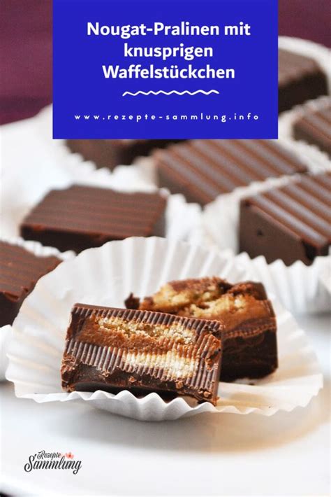 Nougat-Pralinen mit Schokoladenüberzug
