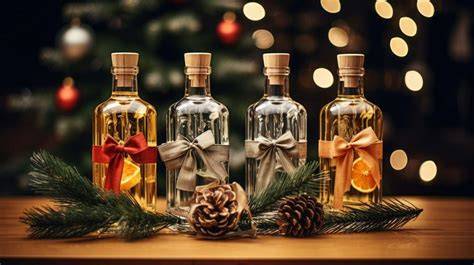 Nussschnaps in Flaschen als Geschenk