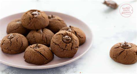 Nutella Kekse mit Schokoglasur und Meersalz