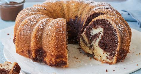 Nutella-Marmorkuchen mit glasierter Oberfläche