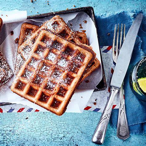 Nutella-Waffeln mit Haselnuss