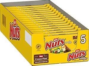 Nuts und weitere Haselnuss-Schokoriegel im Größenvergleich