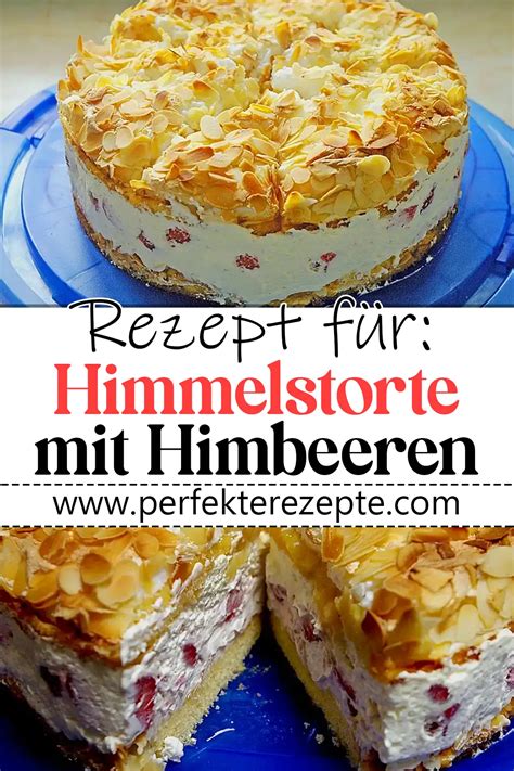 Oberfläche einer angerichteten Himmelstorte mit Mandeln und Früchten
