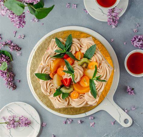 Obstkuchen auf dem Tisch