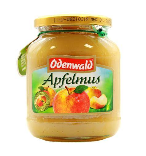 Odenwald Apfelmus Glas und Früchte