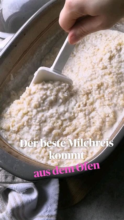 Ofen-Milchreis im ofenfesten Topf