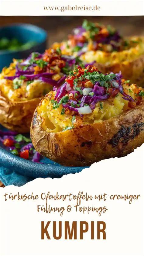 Ofenkartoffel Kumpir mit verschiedenen Toppings