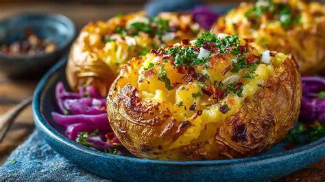 Ofenkartoffeln mit verschiedenen Toppings