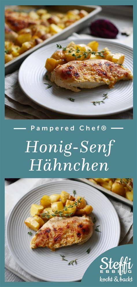 Ofenzauberer mit Honig-Senf-Hähnchen und Kartoffeln