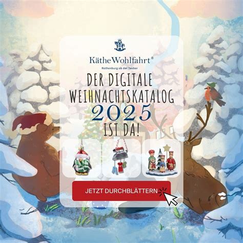 Online-Katalog und Newsletter Anmeldung Käthe Wohlfahrt