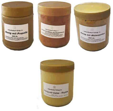 Online-Shop für Honig mit verschiedenen Verpackungsgrößen