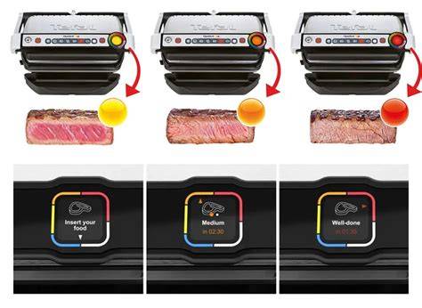 OptiGrill Display und Garstufen-Anzeige