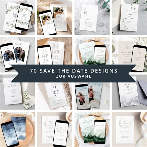 Optimalprint Save the Date Karten Übersicht