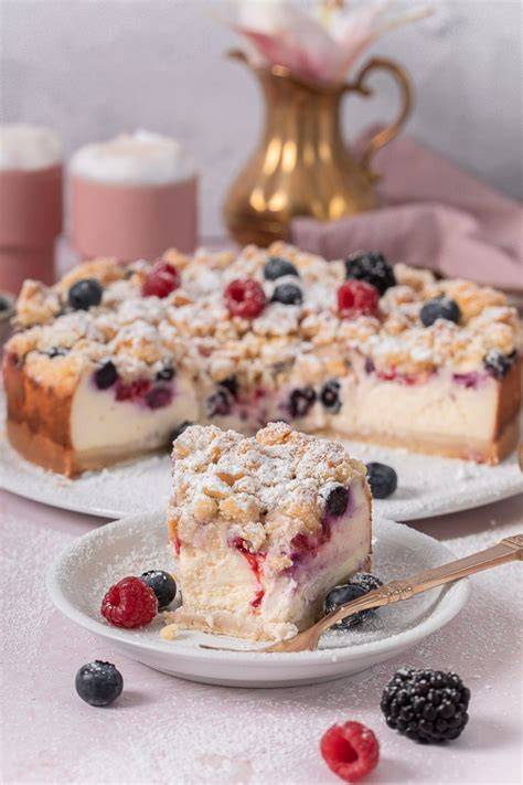 Optionale Früchte für Streusel-Käsekuchen