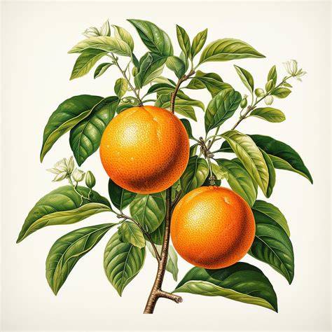 Orangen und Hopfendolden auf einem Brett