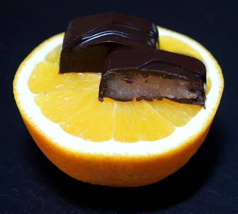 Orangen-Marzipan-Pralinen - Detailaufnahme