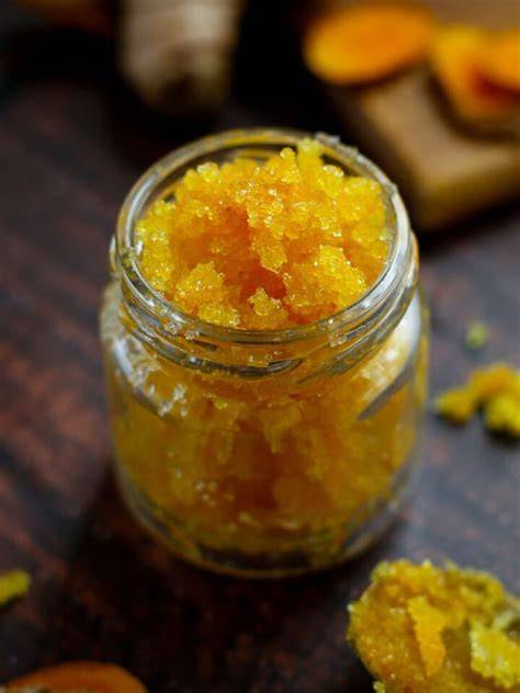 Orangen-Zucker-Peeling in Glas