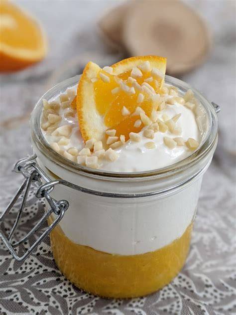 Orangencreme im Glas mit Mascarpone
