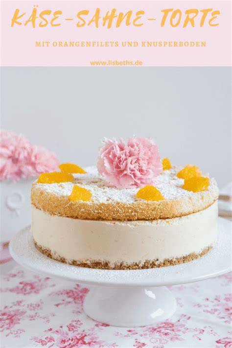 Orangenfilets auf Torte