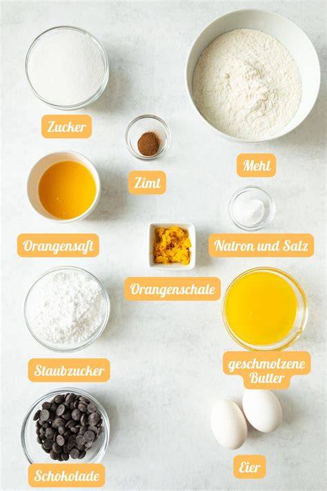 Orangenkekse Zutaten Infografik