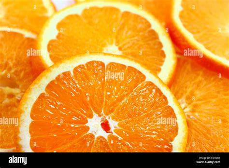 Orangenscheibe und Filets