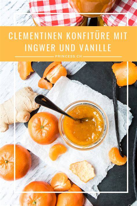 Orangenwürfel mit Vanille und Ingwer