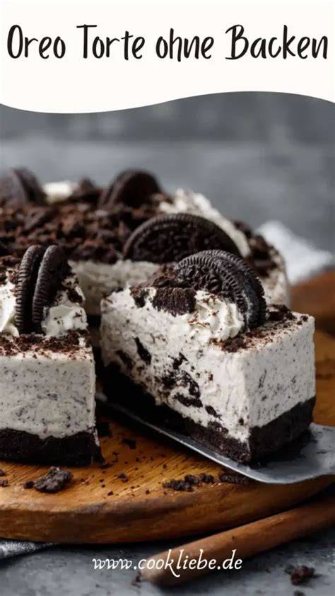 Oreo Torte No-Bake: Keksboden, Frischkäsecreme, Oreo-Topping