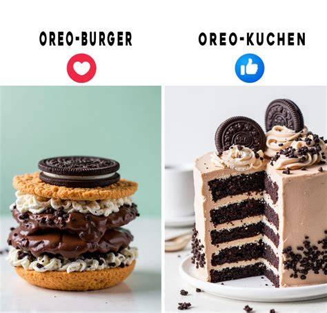 Oreo-Kuchen mit Schichten und Dekor