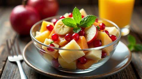Orientalischer Fruchtsalat mit Gewürzorangen, Granatapfel und Pistazien