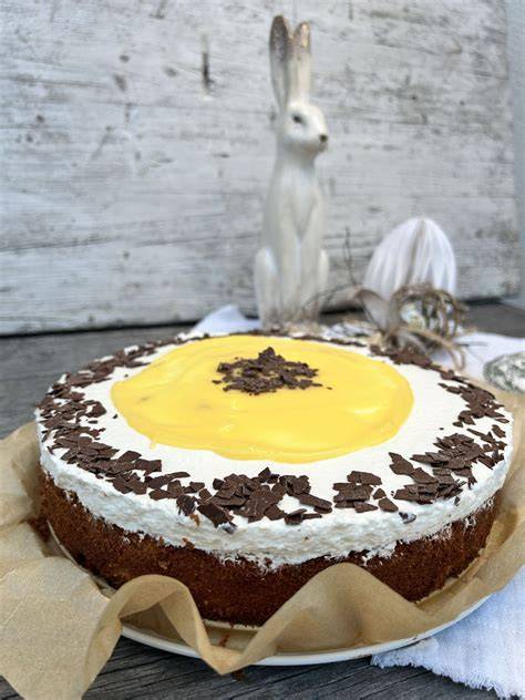 Osterdekoration für Eierlikörkuchen