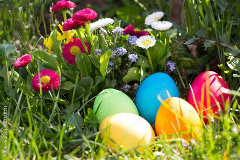 Ostereier im Garten suchen