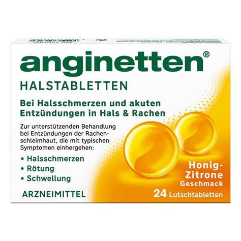 Packung Anginetten Halstabletten ohne Zucker