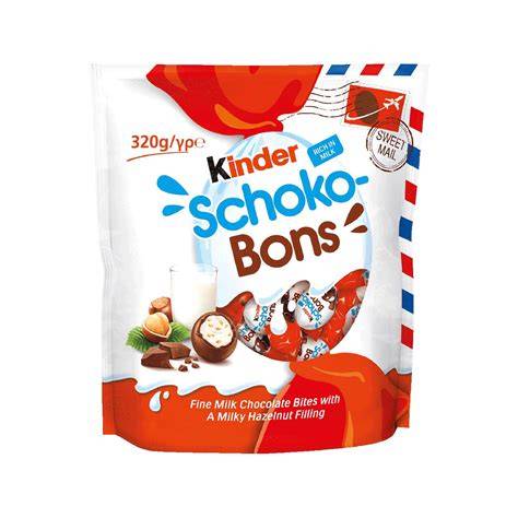 Packung Kinder Schoko-Bons und aufgeschnittene Bons mit Füllung