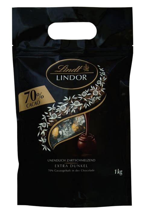 Packung Lindt LINDOR Extra Dunkel 1 kg