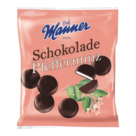 Packung Manner Pfefferminz Pralinen