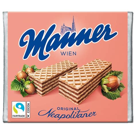 Packung Manner Waffeln auf Supermarktregal