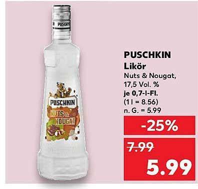 Packung Puschkin Nougat im Regal