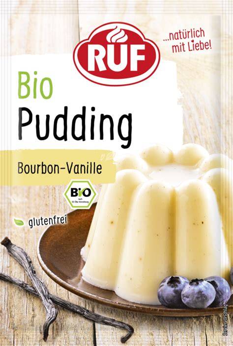 Packung RUF Bio Pudding Bourbon-Vanille