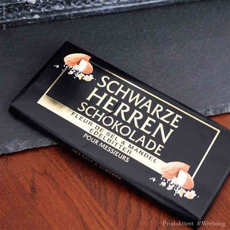 Packung Schwarze Herren Schokolade Fleur de Sel