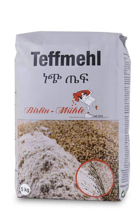 Packung Teffmehl und Zwerghirse